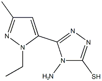 4-amino-5-(1-ethyl-3-methyl-1H-pyrazol-5-yl)-4H-1,2,4-triazole-3-thiol Structure