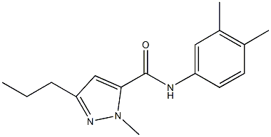 N-(3,4-dimethylphenyl)-1-methyl-3-propyl-1H-pyrazole-5-carboxamide 结构式