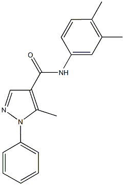 N-(3,4-dimethylphenyl)-5-methyl-1-phenyl-1H-pyrazole-4-carboxamide Structure