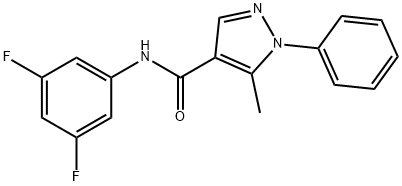 N-(3,5-difluorophenyl)-5-methyl-1-phenyl-1H-pyrazole-4-carboxamide Structure