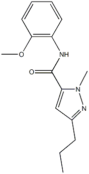 N-(2-methoxyphenyl)-1-methyl-3-propyl-1H-pyrazole-5-carboxamide,957478-54-5,结构式