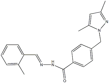 4-[(3,5-dimethyl-1H-pyrazol-1-yl)methyl]-N'-(2-methylbenzylidene)benzohydrazide|