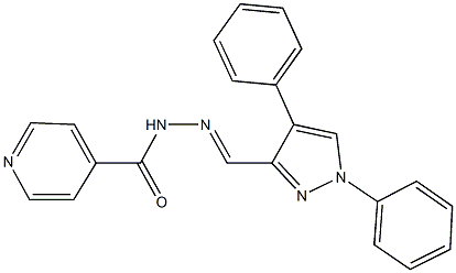 N'-[(1,4-diphenyl-1H-pyrazol-3-yl)methylene]isonicotinohydrazide Structure