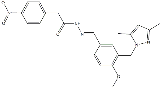 957480-40-9 N'-{3-[(3,5-dimethyl-1H-pyrazol-1-yl)methyl]-4-methoxybenzylidene}-2-{4-nitrophenyl}acetohydrazide