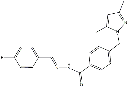 4-[(3,5-dimethyl-1H-pyrazol-1-yl)methyl]-N'-(4-fluorobenzylidene)benzohydrazide|