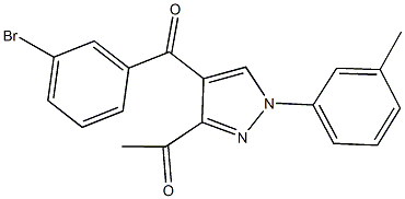 1-[4-(3-bromobenzoyl)-1-(3-methylphenyl)-1H-pyrazol-3-yl]ethanone Structure