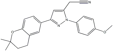 [3-(2,2-dimethyl-3,4-dihydro-2H-chromen-6-yl)-1-(4-methoxyphenyl)-1H-pyrazol-5-yl]acetonitrile Structure