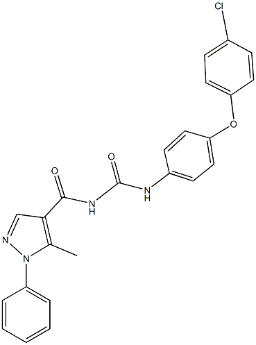 N-[4-(4-chlorophenoxy)phenyl]-N'-[(5-methyl-1-phenyl-1H-pyrazol-4-yl)carbonyl]urea Structure