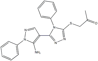 957482-02-9 1-{[5-(5-amino-1-phenyl-1H-pyrazol-4-yl)-4-phenyl-4H-1,2,4-triazol-3-yl]thio}acetone