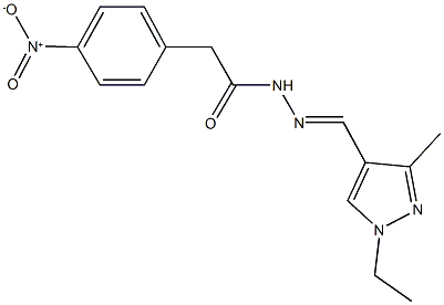 N'-[(1-ethyl-3-methyl-1H-pyrazol-4-yl)methylene]-2-{4-nitrophenyl}acetohydrazide Structure