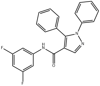 N-(3,5-difluorophenyl)-1,5-diphenyl-1H-pyrazole-4-carboxamide Structure