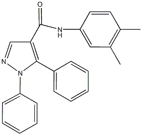 N-(3,4-dimethylphenyl)-1,5-diphenyl-1H-pyrazole-4-carboxamide Structure