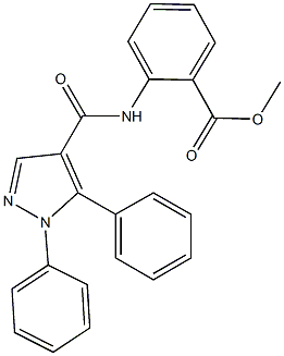 methyl 2-{[(1,5-diphenyl-1H-pyrazol-4-yl)carbonyl]amino}benzoate Structure