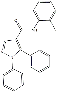 N-(2-methylphenyl)-1,5-diphenyl-1H-pyrazole-4-carboxamide,957485-10-8,结构式