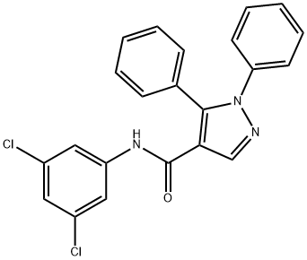 N-(3,5-dichlorophenyl)-1,5-diphenyl-1H-pyrazole-4-carboxamide 结构式