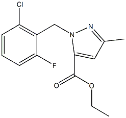 ethyl 1-(2-chloro-6-fluorobenzyl)-3-methyl-1H-pyrazole-5-carboxylate Structure