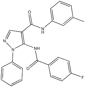 5-[(4-fluorobenzoyl)amino]-N-(3-methylphenyl)-1-phenyl-1H-pyrazole-4-carboxamide Structure
