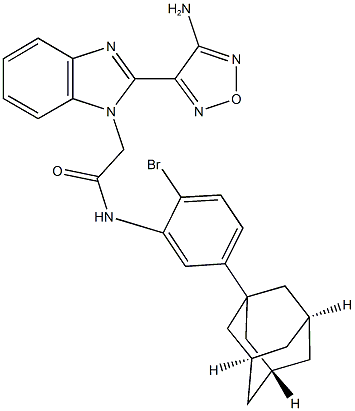 957486-78-1 N-[5-(1-adamantyl)-2-bromophenyl]-2-[2-(4-amino-1,2,5-oxadiazol-3-yl)-1H-benzimidazol-1-yl]acetamide