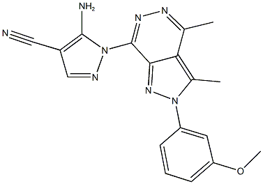 5-amino-1-[2-(3-methoxyphenyl)-3,4-dimethyl-2H-pyrazolo[3,4-d]pyridazin-7-yl]-1H-pyrazole-4-carbonitrile Structure