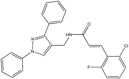 3-(2-chloro-6-fluorophenyl)-N-[(1,3-diphenyl-1H-pyrazol-4-yl)methyl]acrylamide|