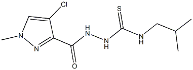 2-[(4-chloro-1-methyl-1H-pyrazol-3-yl)carbonyl]-N-isobutylhydrazinecarbothioamide,957489-81-5,结构式