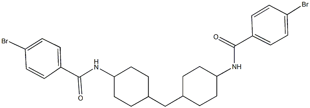 4-bromo-N-[4-({4-[(4-bromobenzoyl)amino]cyclohexyl}methyl)cyclohexyl]benzamide,957490-00-5,结构式