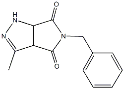 5-benzyl-3-methyl-3a,6a-dihydropyrrolo[3,4-c]pyrazole-4,6(1H,5H)-dione Structure