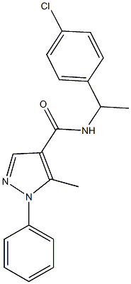 N-[1-(4-chlorophenyl)ethyl]-5-methyl-1-phenyl-1H-pyrazole-4-carboxamide 结构式