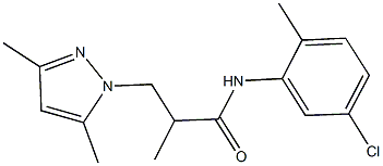 N-(5-chloro-2-methylphenyl)-3-(3,5-dimethyl-1H-pyrazol-1-yl)-2-methylpropanamide Structure