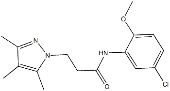 N-(5-chloro-2-methoxyphenyl)-3-(3,4,5-trimethyl-1H-pyrazol-1-yl)propanamide Structure