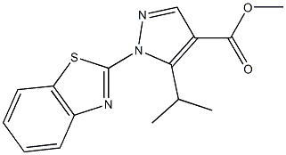 methyl 1-(1,3-benzothiazol-2-yl)-5-isopropyl-1H-pyrazole-4-carboxylate 化学構造式