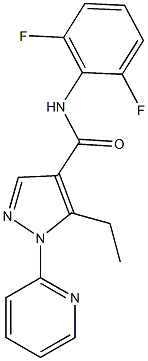 N-(2,6-difluorophenyl)-5-ethyl-1-(2-pyridinyl)-1H-pyrazole-4-carboxamide Struktur