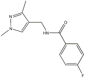 N-[(1,3-dimethyl-1H-pyrazol-4-yl)methyl]-4-fluorobenzamide Structure