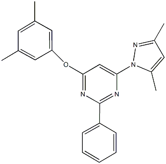 4-(3,5-dimethylphenoxy)-6-(3,5-dimethyl-1H-pyrazol-1-yl)-2-phenylpyrimidine|