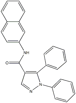 N-(2-naphthyl)-1,5-diphenyl-1H-pyrazole-4-carboxamide Structure