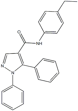 N-(4-ethylphenyl)-1,5-diphenyl-1H-pyrazole-4-carboxamide 化学構造式