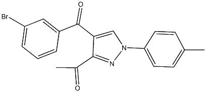 1-[4-(3-bromobenzoyl)-1-(4-methylphenyl)-1H-pyrazol-3-yl]ethanone Structure