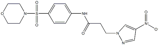 3-{4-nitro-1H-pyrazol-1-yl}-N-[4-(4-morpholinylsulfonyl)phenyl]propanamide Structure