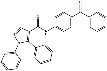 N-(4-benzoylphenyl)-1,5-diphenyl-1H-pyrazole-4-carboxamide Struktur