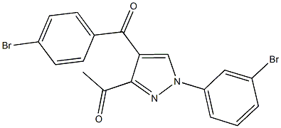 1-[4-(4-bromobenzoyl)-1-(3-bromophenyl)-1H-pyrazol-3-yl]ethanone|