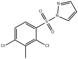 1-[(2,4-dichloro-3-methylphenyl)sulfonyl]-1H-pyrazole 化学構造式