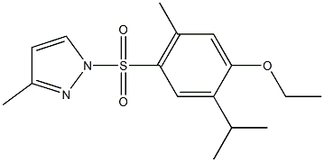 ethyl 2-isopropyl-5-methyl-4-[(3-methyl-1H-pyrazol-1-yl)sulfonyl]phenyl ether Structure