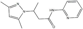 3-(3,5-dimethyl-1H-pyrazol-1-yl)-N-(2-pyridinyl)butanamide 结构式