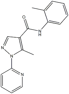 5-methyl-N-(2-methylphenyl)-1-(2-pyridinyl)-1H-pyrazole-4-carboxamide Struktur