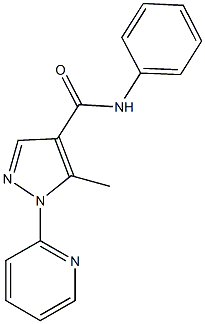 5-methyl-N-phenyl-1-(2-pyridinyl)-1H-pyrazole-4-carboxamide Struktur