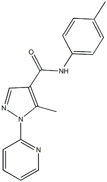 5-methyl-N-(4-methylphenyl)-1-(2-pyridinyl)-1H-pyrazole-4-carboxamide Struktur