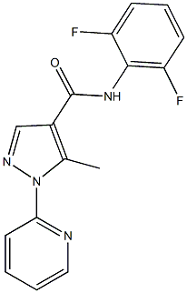 N-(2,6-difluorophenyl)-5-methyl-1-(2-pyridinyl)-1H-pyrazole-4-carboxamide Structure