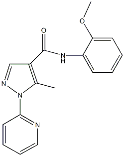 N-(2-methoxyphenyl)-5-methyl-1-(2-pyridinyl)-1H-pyrazole-4-carboxamide,957495-27-1,结构式