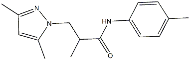 957495-34-0 3-(3,5-dimethyl-1H-pyrazol-1-yl)-2-methyl-N-(4-methylphenyl)propanamide