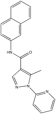 5-methyl-N-(2-naphthyl)-1-(2-pyridinyl)-1H-pyrazole-4-carboxamide Struktur